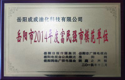 2014岳阳市富民强市模范单位